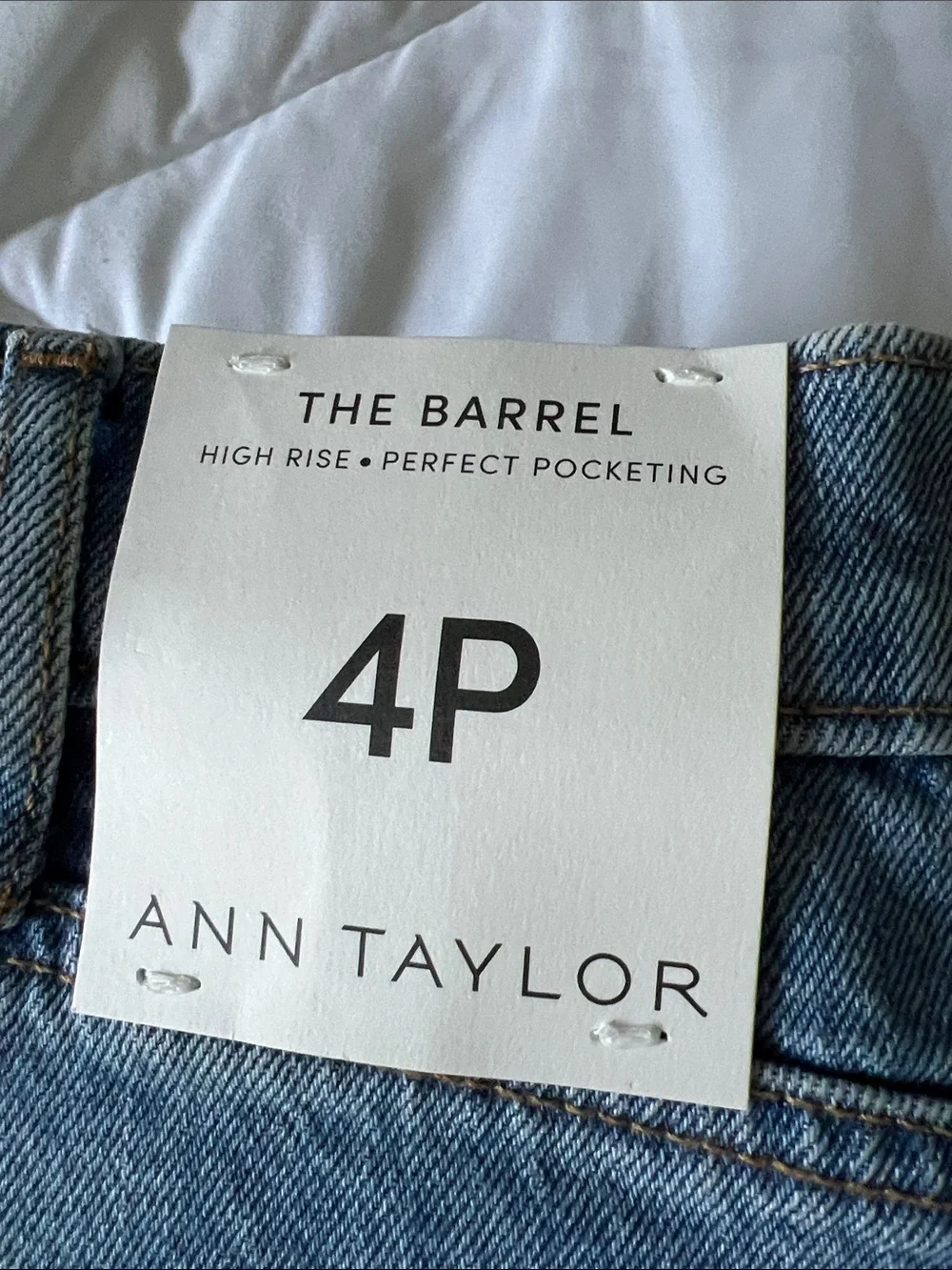 Ann Taylor Light Wash High-Rise Barrel Jeans - Picture 5 of 6